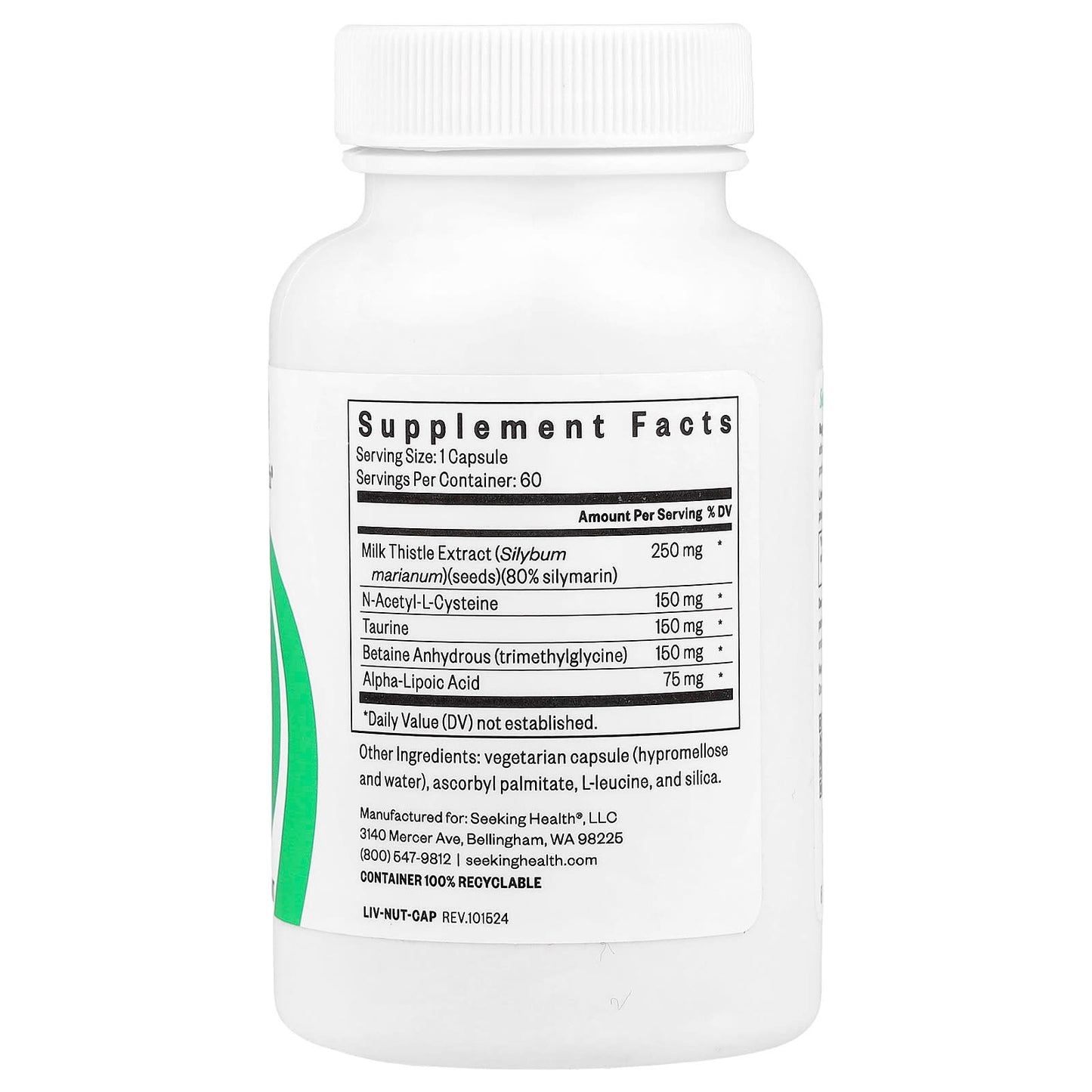 Seeking Health, Liver Nutrients, 60 Vegetarian Capsules UPC 810007520629 | HiLife Vitamins