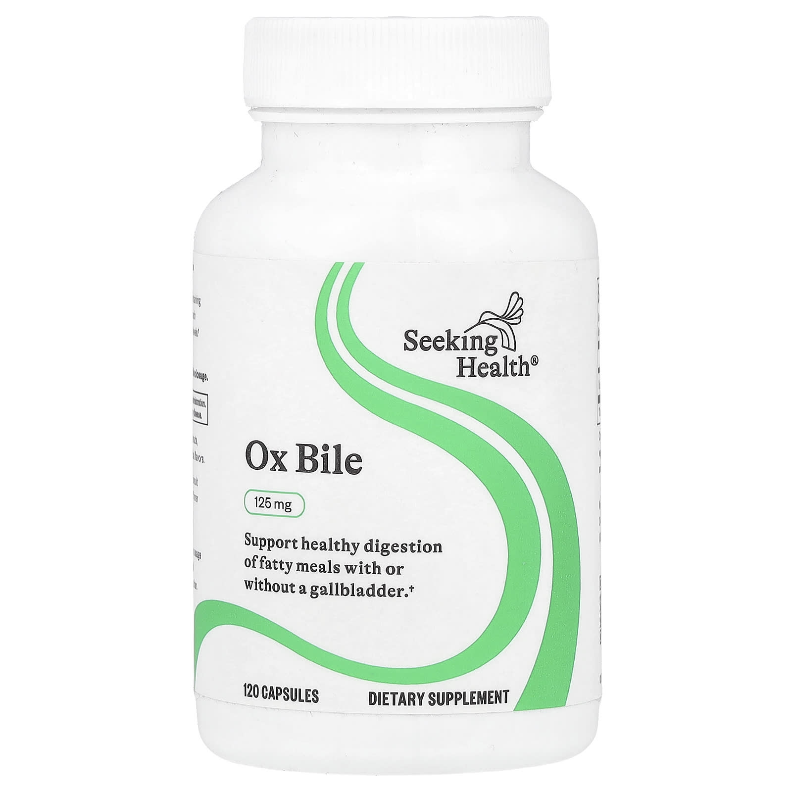 Seeking Health, Ox Bile 125, 120 Capsules UPC 810007520988 | HiLife Vitamins