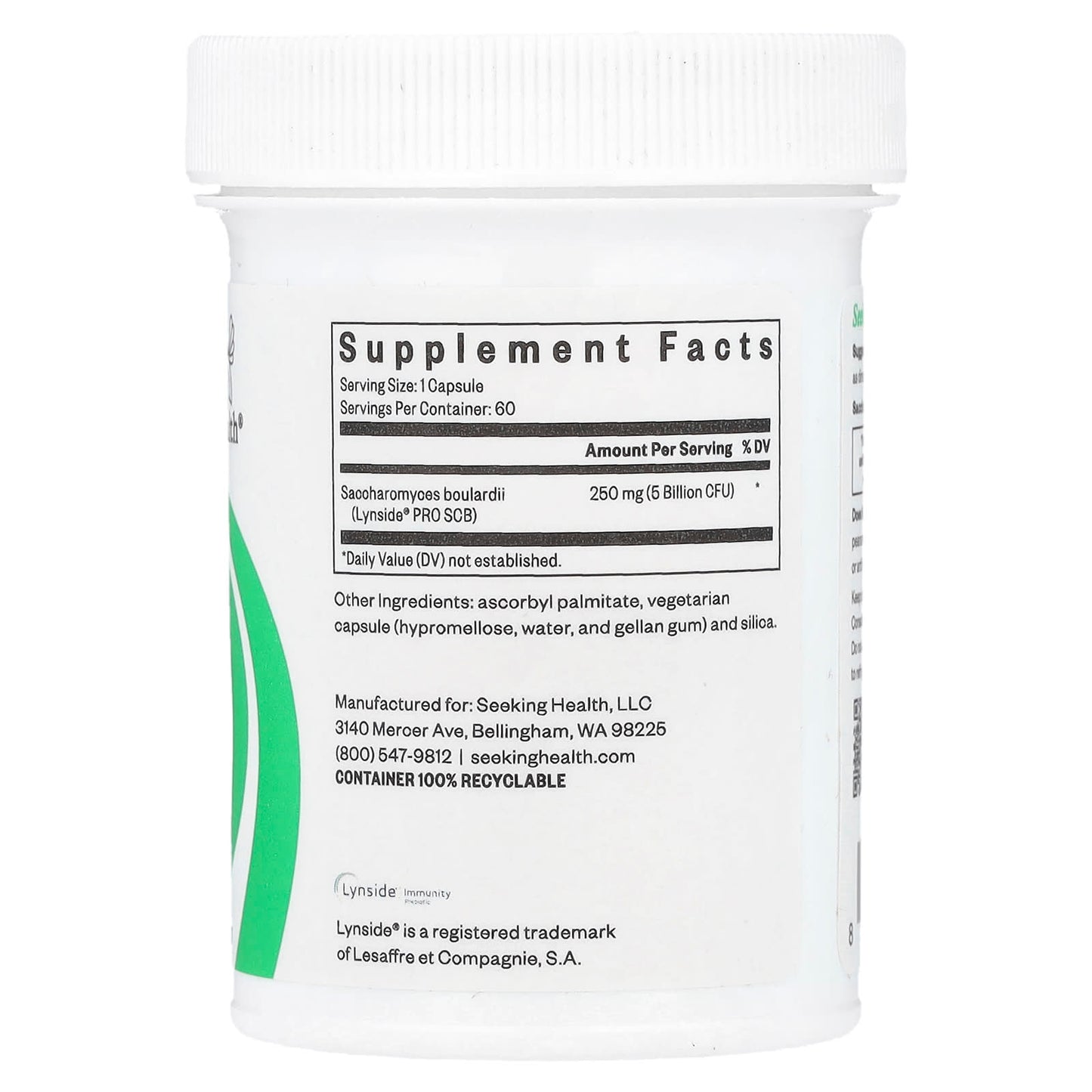 Seeking Health, Saccharomyces Boulardii, 5 Billion CFU, 60 Capsules UPC 810007521220 | HiLife Vitamins