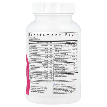 Seeking Health, Prenatal Essentials MF, Methyl-Free, 60 Capsules UPC 810007521596 | HiLife Vitamins
