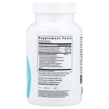 Seeking Health, Optimal Focus, 90 Capsules UPC 810007521824 | HiLife Vitamins