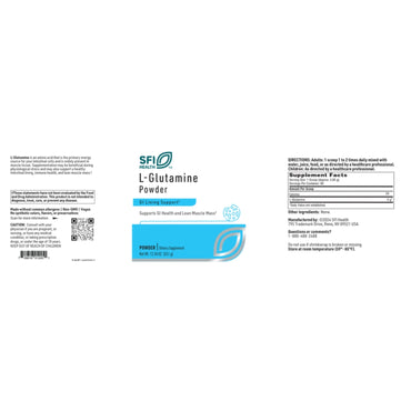 SFI Health, L-Glutamine Powder, 12.38 oz (351 g) UPC 709616012451 | Hilife Vitamins