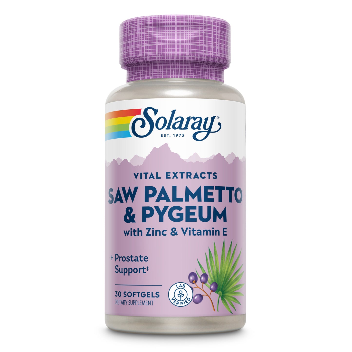 Solaray, Saw Palmetto & Pygeum with Zinc & Vitamin E, 30 Softgels UPC 076280037661 | HiLife Vitamins