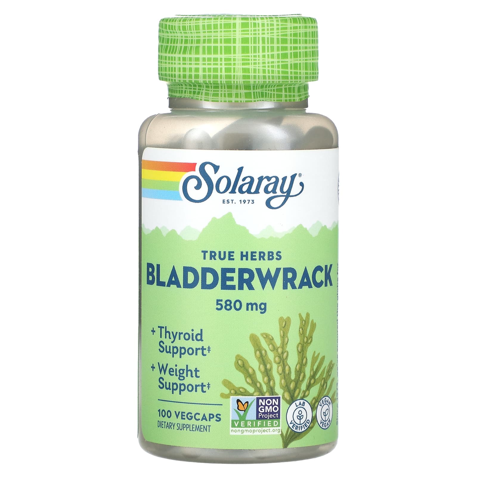 Solaray, True Herbs, Bladderwrack, 580 mg, 100 VegCaps UPC 076280001853 | HiLife Vitamins