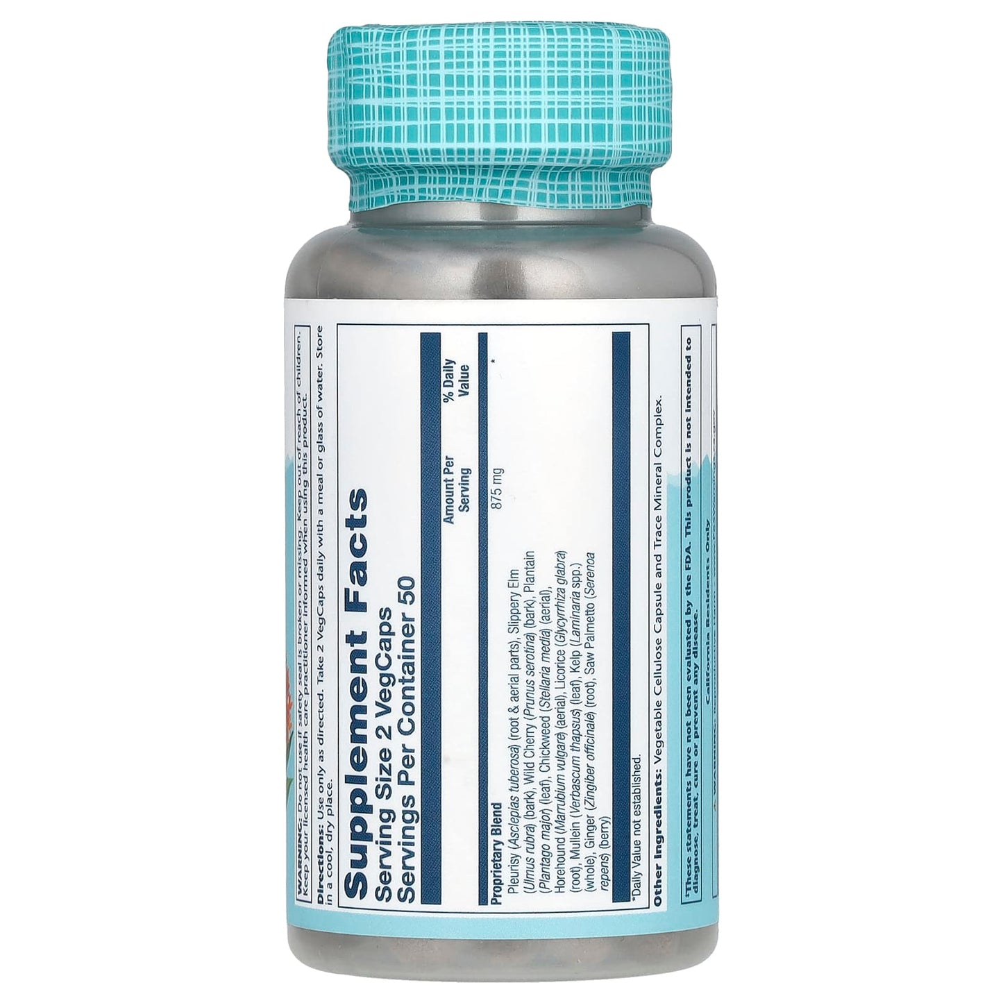 Solaray, Respiration Blend Sp-3, 100 VegCaps UPC 076280002300 | HiLife Vitamins