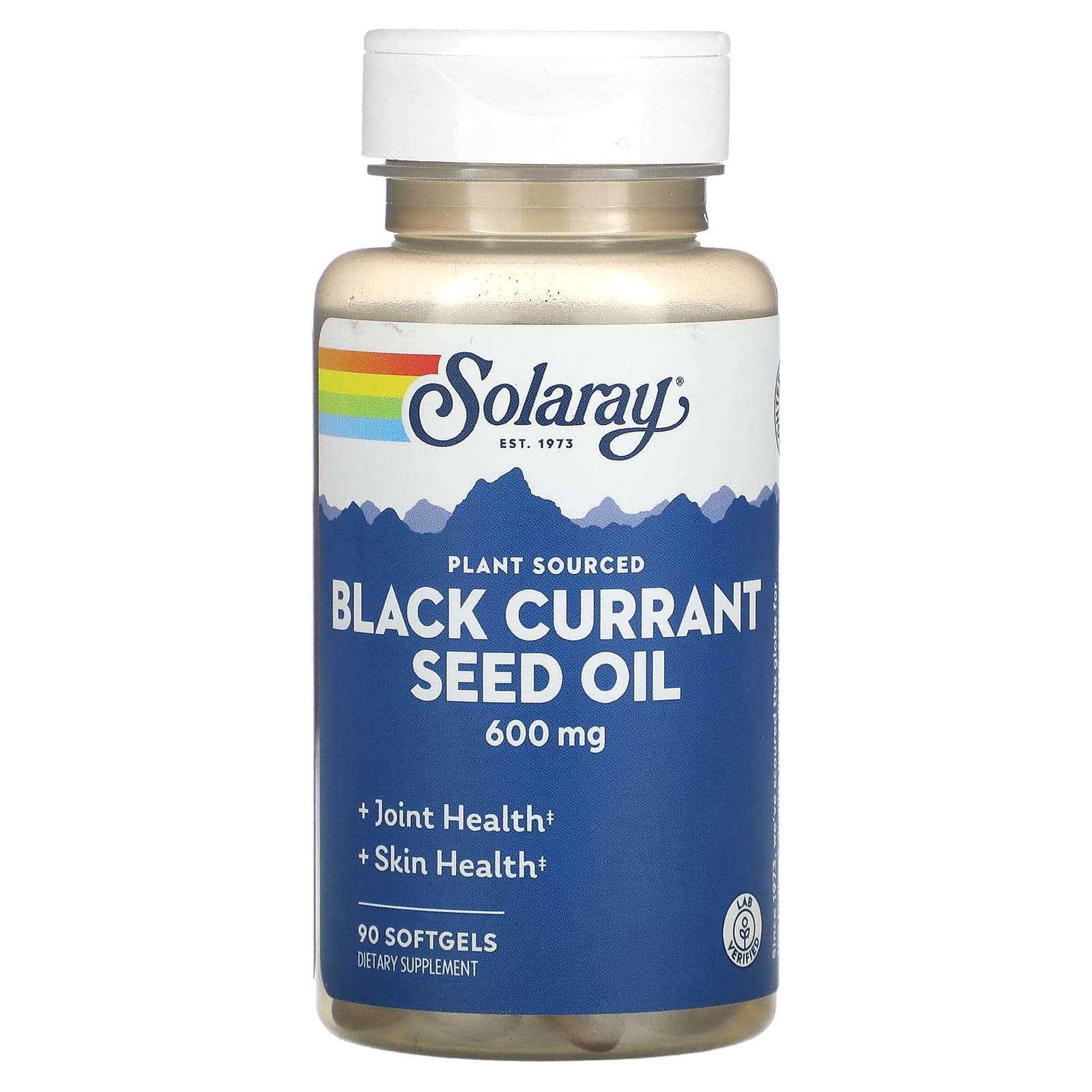 Solaray, Black Currant Seed Oil 600 mg, 90 Softgels UPC 076280008326 | HiLife Vitamins