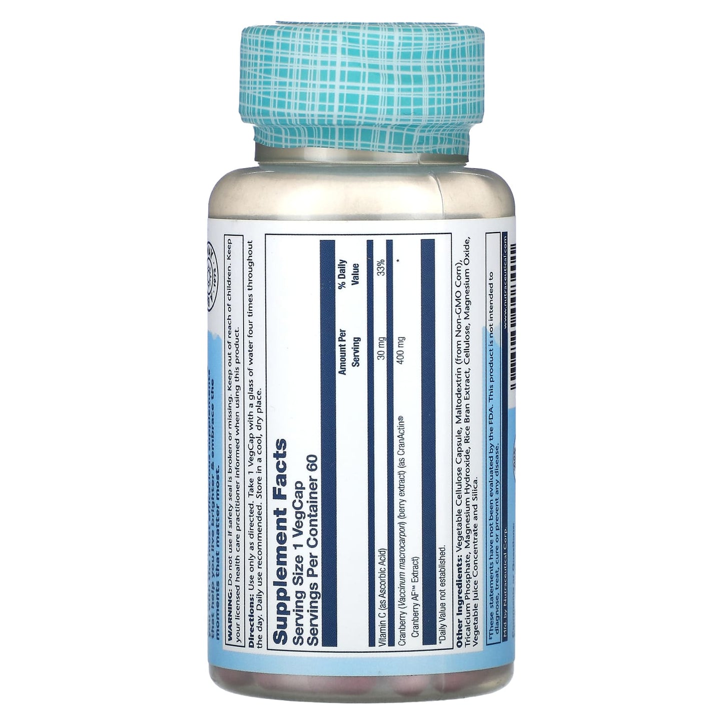 Solaray, CranActin, 400 mg, 60 VegCaps UPC 076280008401 | HiLife Vitamins