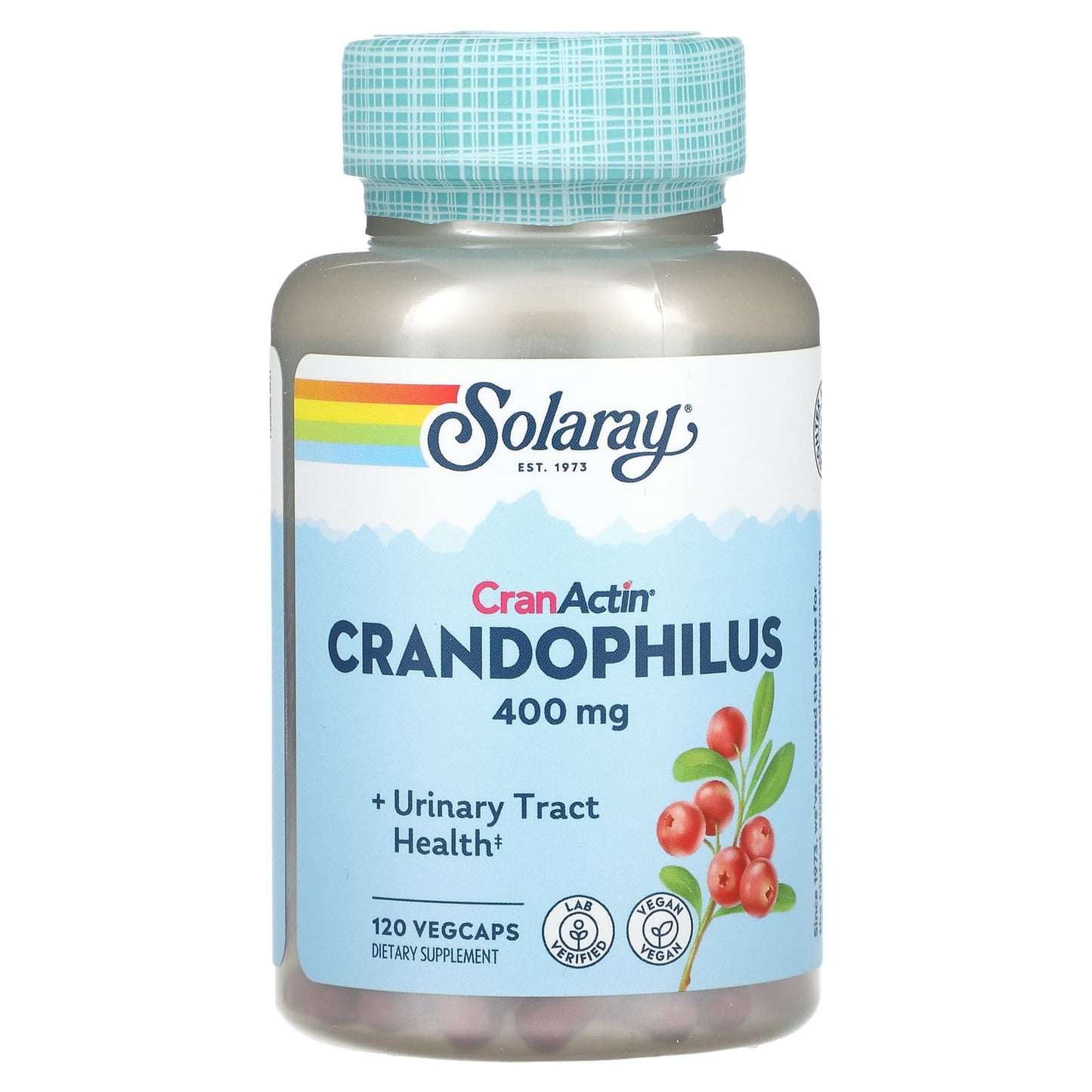 Solaray, CranActin, Crandophilus, 200 mg, 120 Vegetarian Capsules UPC 076280008449 | HiLife Vitamins