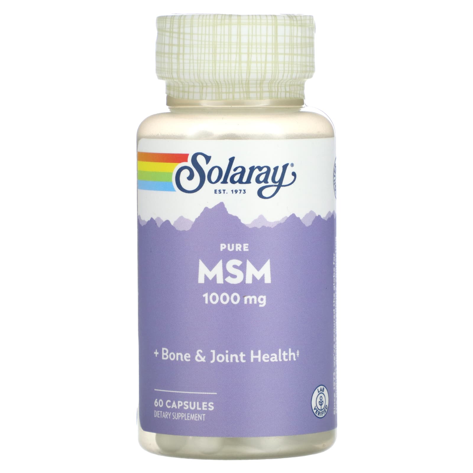 Solaray, Pure, MSM, 1,000 mg, 60 Capsules UPC 076280008739 | HiLife Vitamins