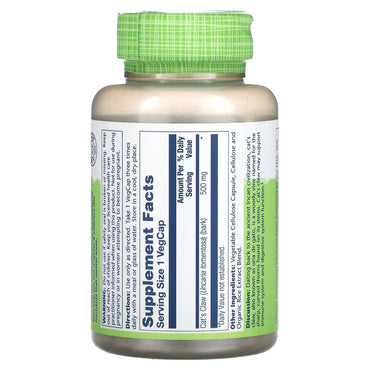 Solaray, Cat's Claw Bark 500 mg, 100 VegCaps UPC 076280011258 | HiLife Vitamins