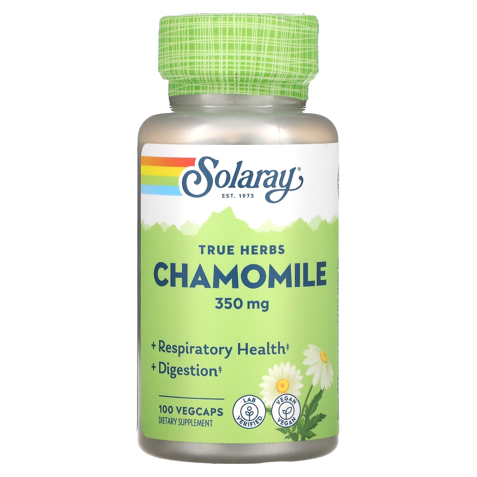 Solaray, Chamomile 350 mg, 100 VegCaps UPC 076280011609 | HiLife Vitamins