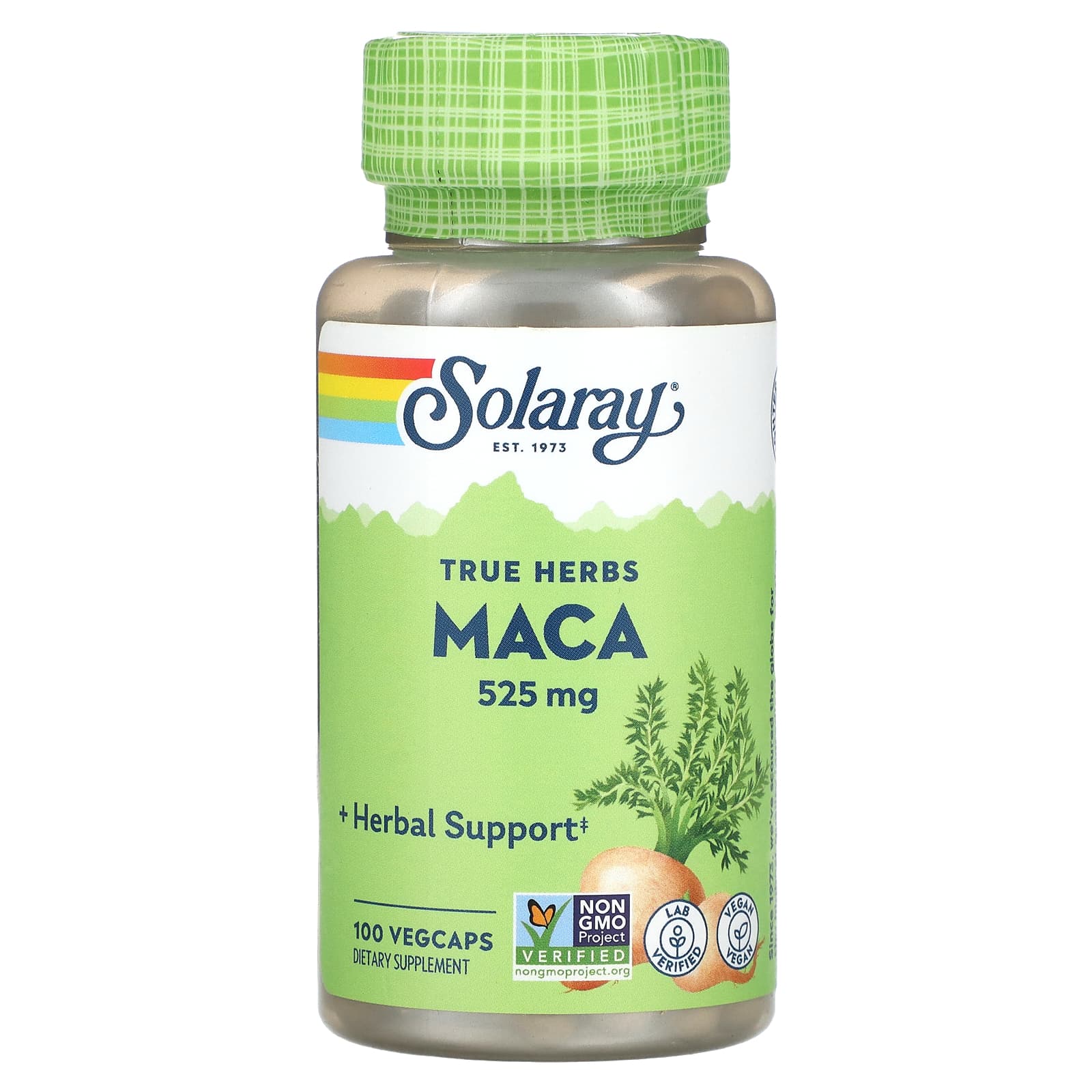 Solaray, True Herbs, Maca, 525 mg, 100 VegCaps UPC 076280013764 | HiLife Vitamins