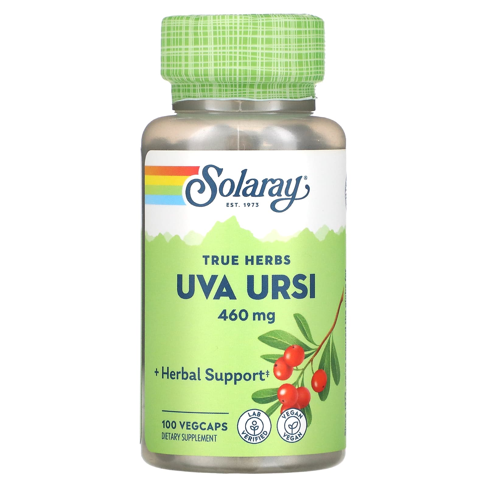Solaray, Uva Ursi 500 mg, 100 VegCaps UPC 076280016208 | HiLife Vitamins