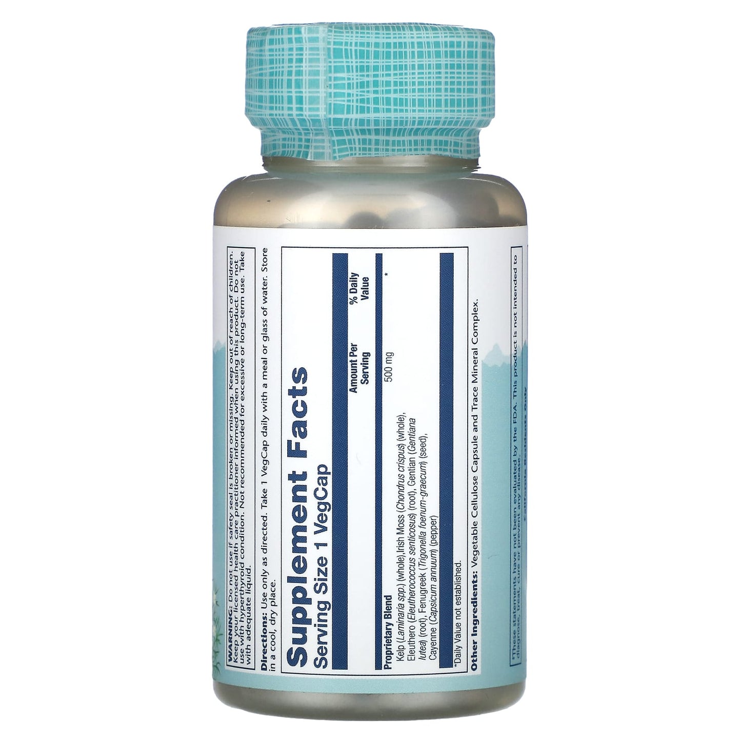 Solaray, Thyroid Blend SP-26, 100 VegCaps UPC 076280022605 | HiLife Vitamins