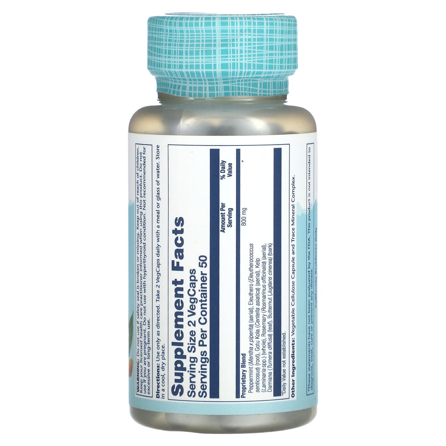 Solaray, Memory Blend SP-30, 100 VegCaps UPC 076280023008 | HiLife Vitamins