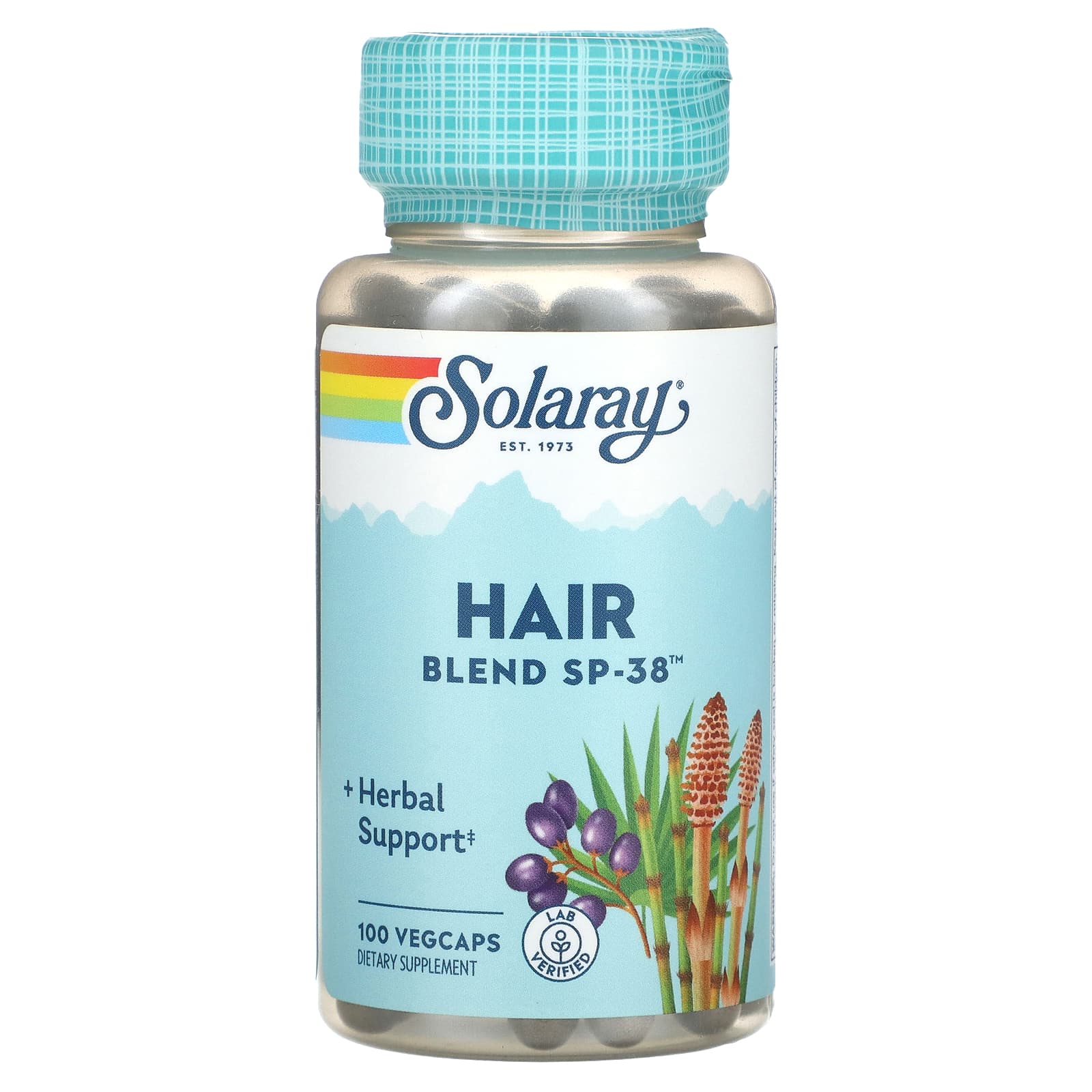 Solaray, Hair Blend SP-38, 100 VegCaps UPC 076280023800 | HiLife Vitamins