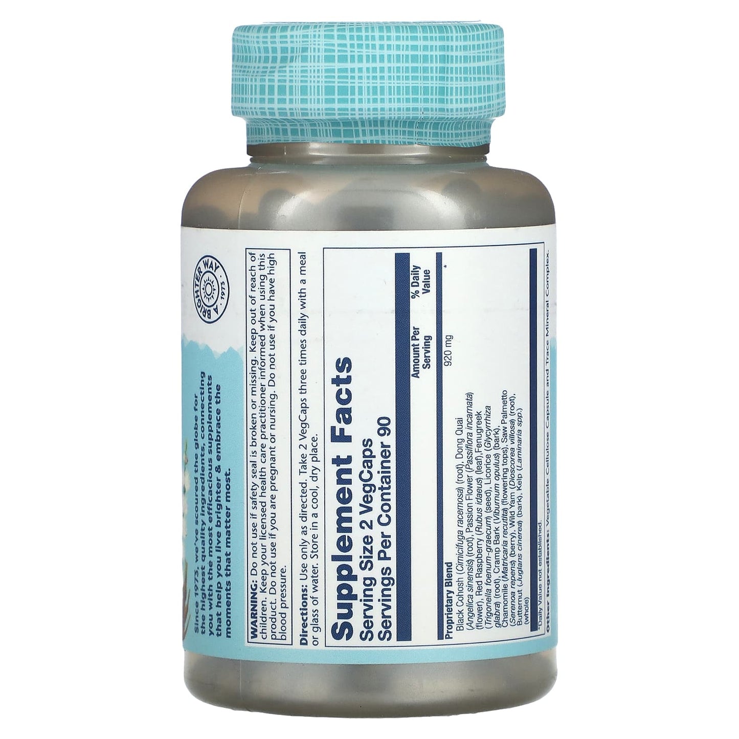 Solaray, Female Hormone Blend Sp-7c, 180 VegCaps UPC 076280027617 | HiLife Vitamins