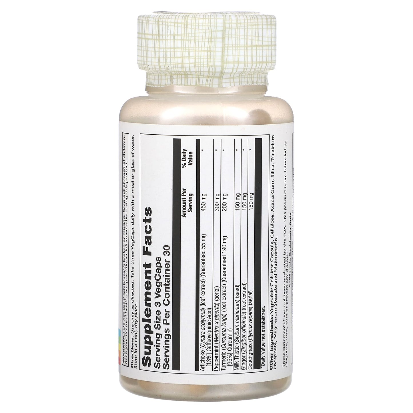 Solaray, Gallstonex Artichoke Formula 450 mg, 90 VegCaps UPC 076280030846 | HiLife Vitamins