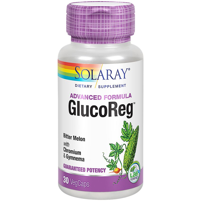 Solaray, Bitter Melon Form GlucoReg 500mg, 30 VegCaps UPC 076280031577 | HiLife Vitamins
