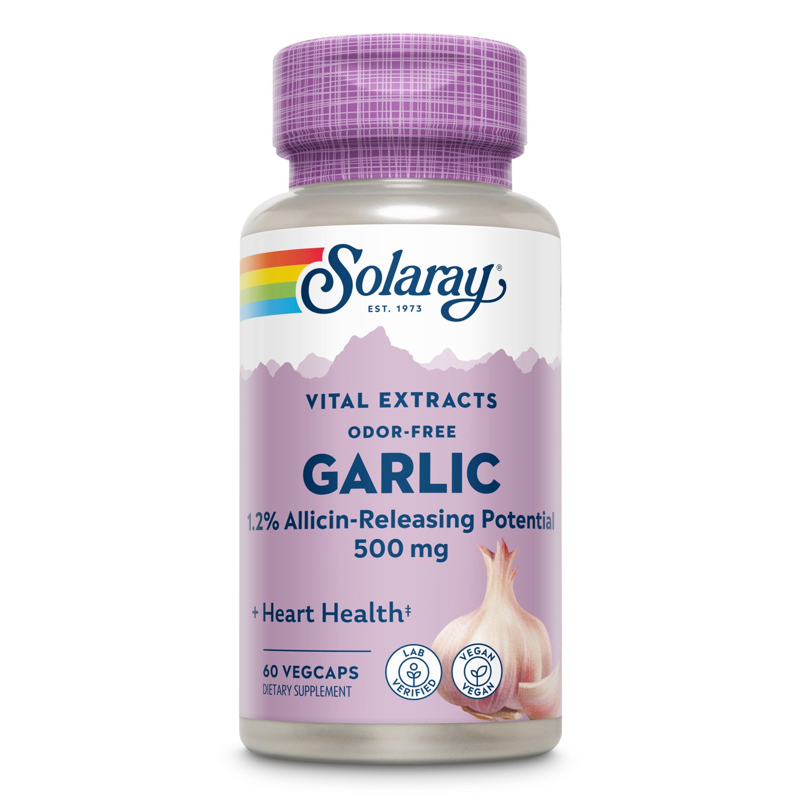 Solaray, Garlic 500 mg, 60 VegCaps UPC 076280034707 | HiLife Vitamins