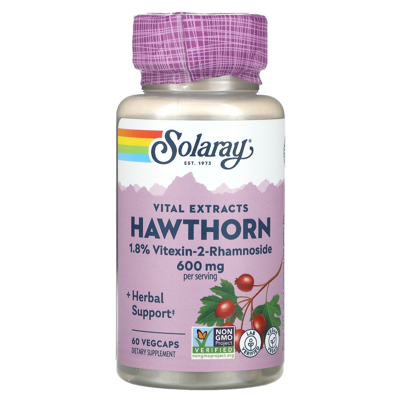 Solaray, Vital Extracts Hawthorn, 300 mg, 60 VegCaps UPC 076280036626 | HiLife Vitamins