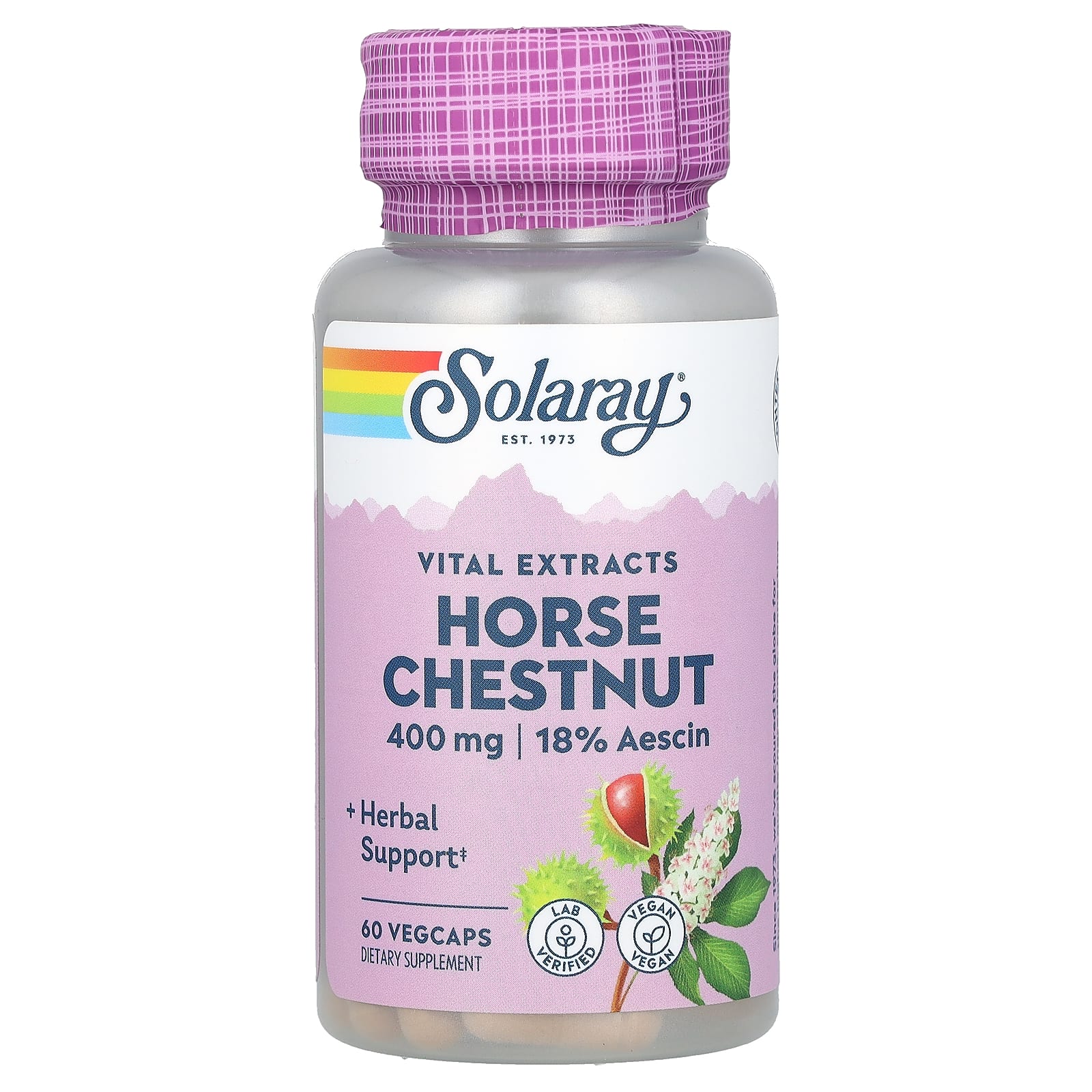Solaray, Horse Chestnut Extract 400 mg, 60 VegCaps UPC 076280036664 | HiLife Vitamins