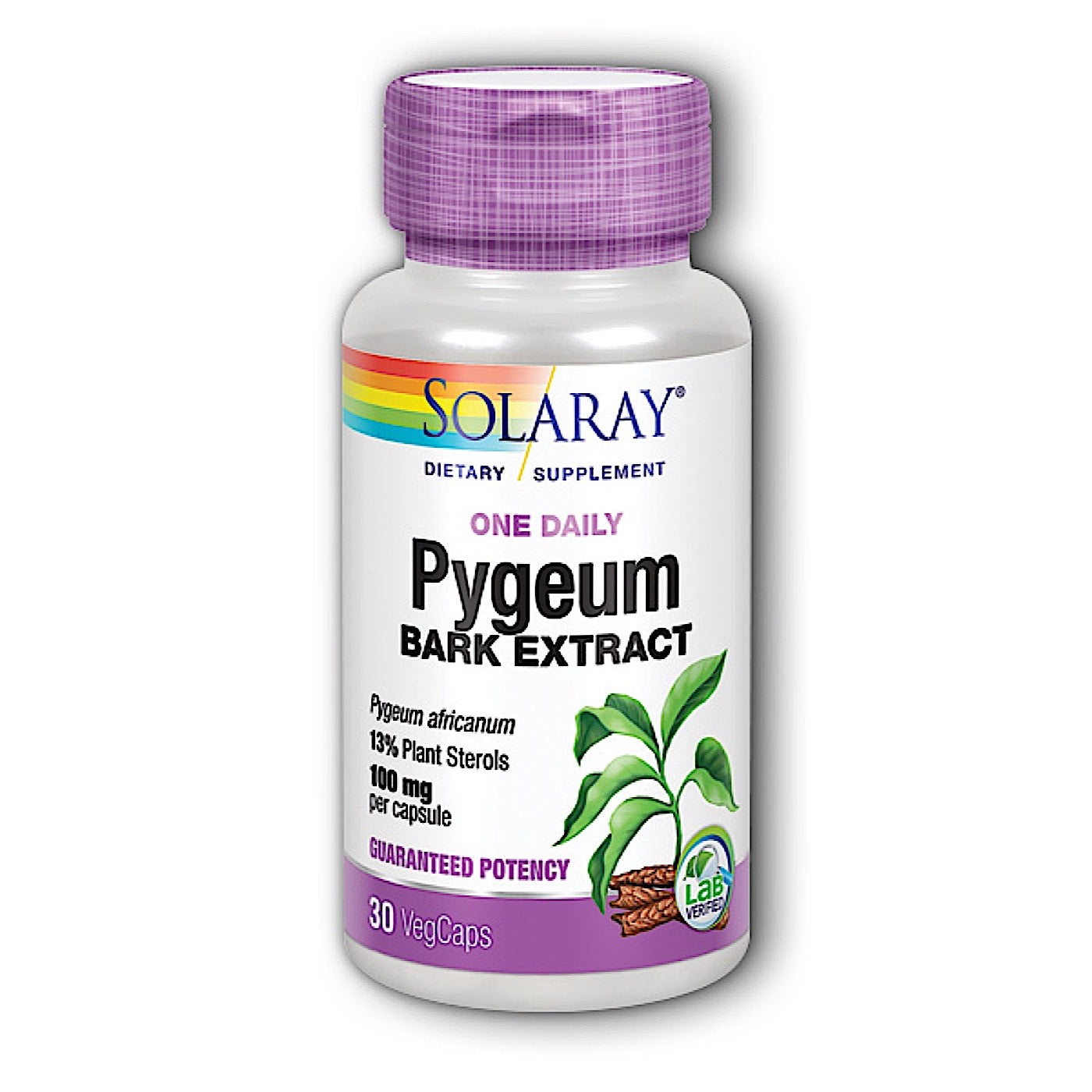 Solaray, Pygeum Extract 1 Daily 100 mg, 30 VegCaps UPC 076280037623 | HiLife Vitamins