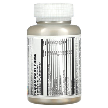 Solaray, Timed Release B-Stress AM, 120 Capsules UPC 076280042214 | HiLife Vitamins