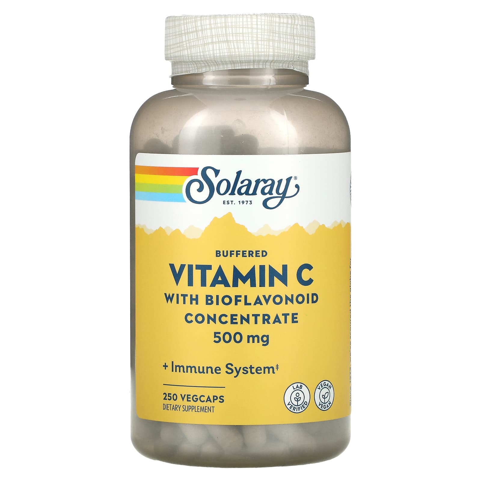 Solaray, C Bio-Plex Buffered 500 mg, 250 VegCaps UPC 076280044218 | HiLife Vitamins