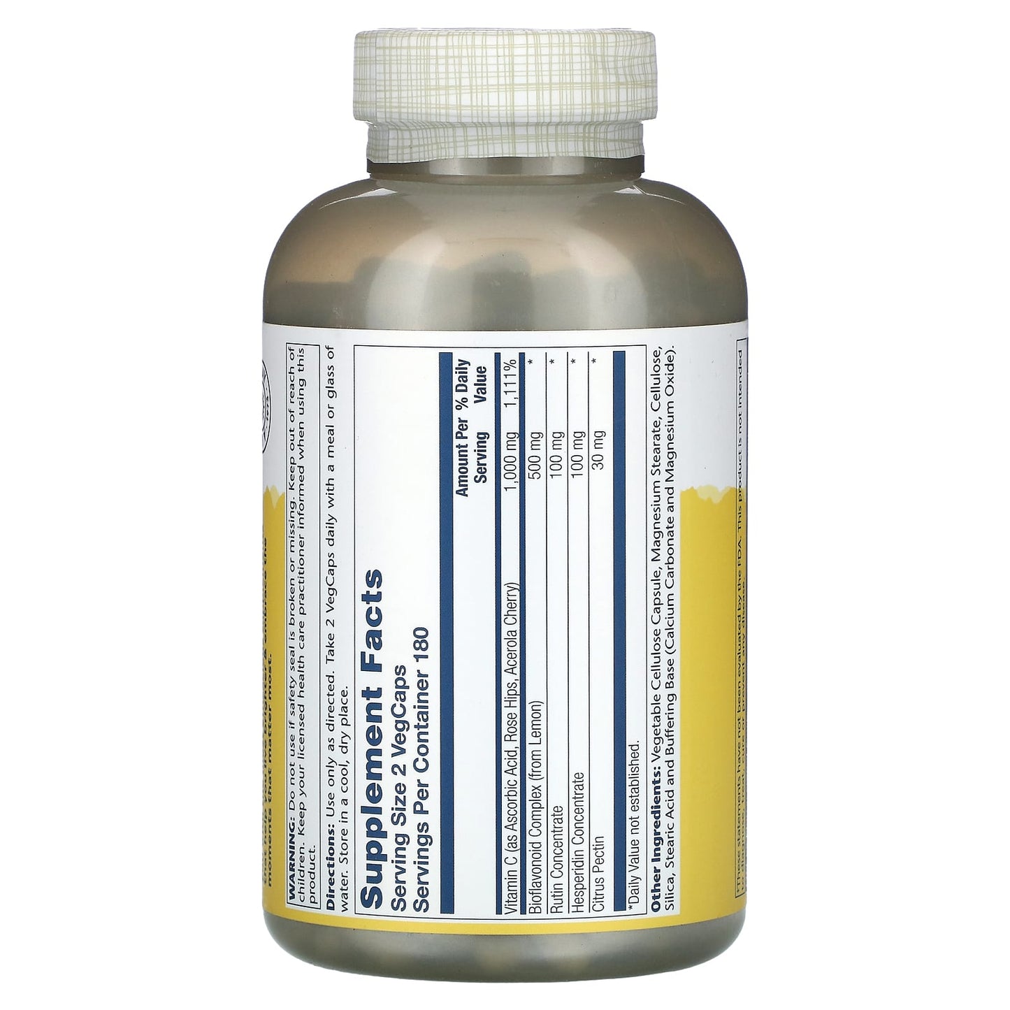 Solaray, C Super Bio Buffered Timed Release 1000 mg, 360 VegCaps UPC 076280044621 | HiLife Vitamins