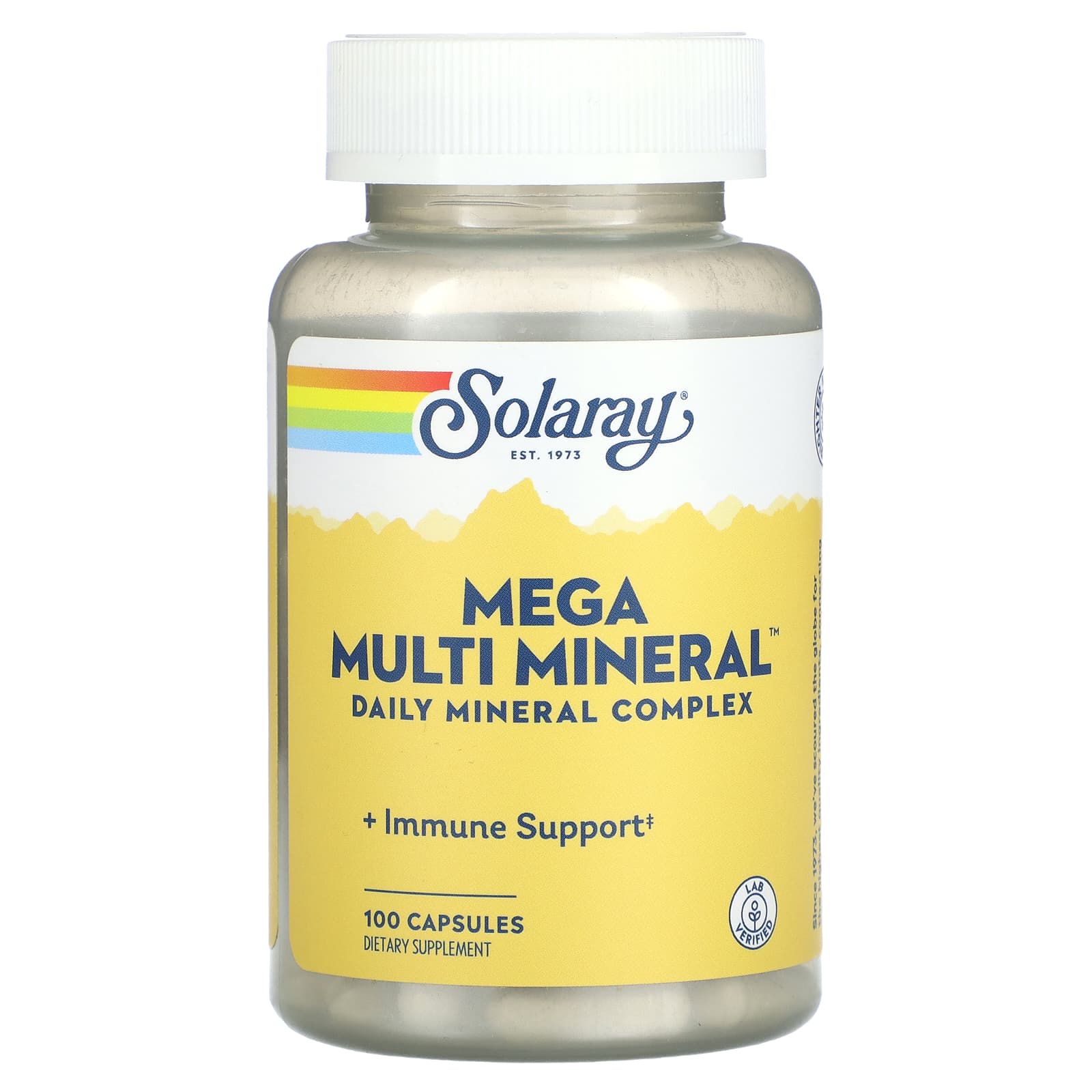 Solaray, Mega Multi Mineral, 100 VegCaps UPC 076280045109 | HiLife Vitamins