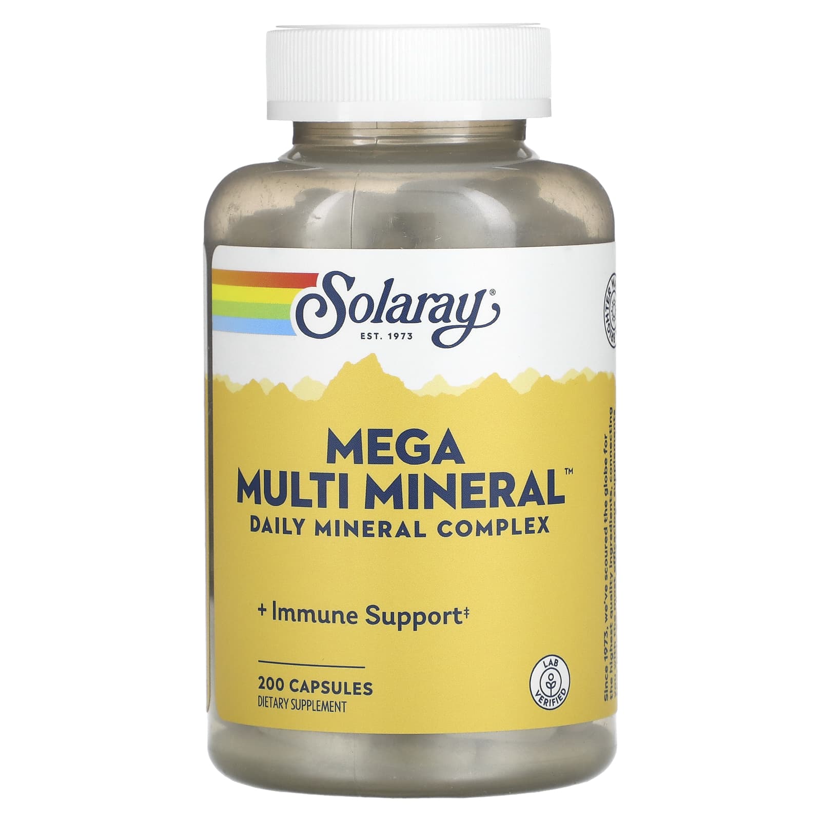 Solaray, Mega Multi Mineral, 200 Capsules UPC 076280045116 | HiLife Vitamins