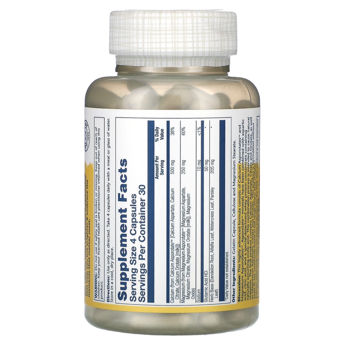 Solaray, 2:1 Ratio Cal-Mag Asporotates, Advanced Chelate Complex, 120 Capsules UPC 076280045215 | HiLife Vitamins