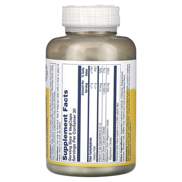 Solaray, Cal-Mag Citrate With Vitamin D 1000/500 mg, 180 VegCaps UPC 076280045277 | HiLife Vitamins