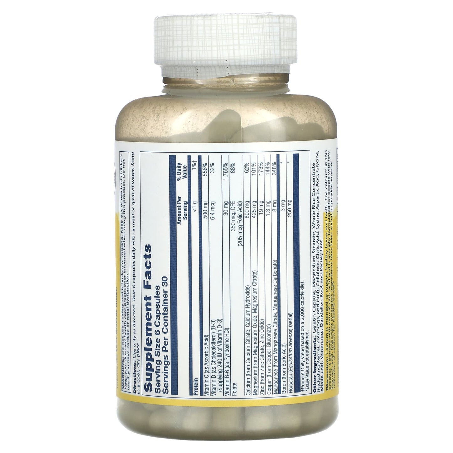Solaray, Calcium Citrate Supreme, 180 VegCaps UPC 076280045291 | HiLife Vitamins
