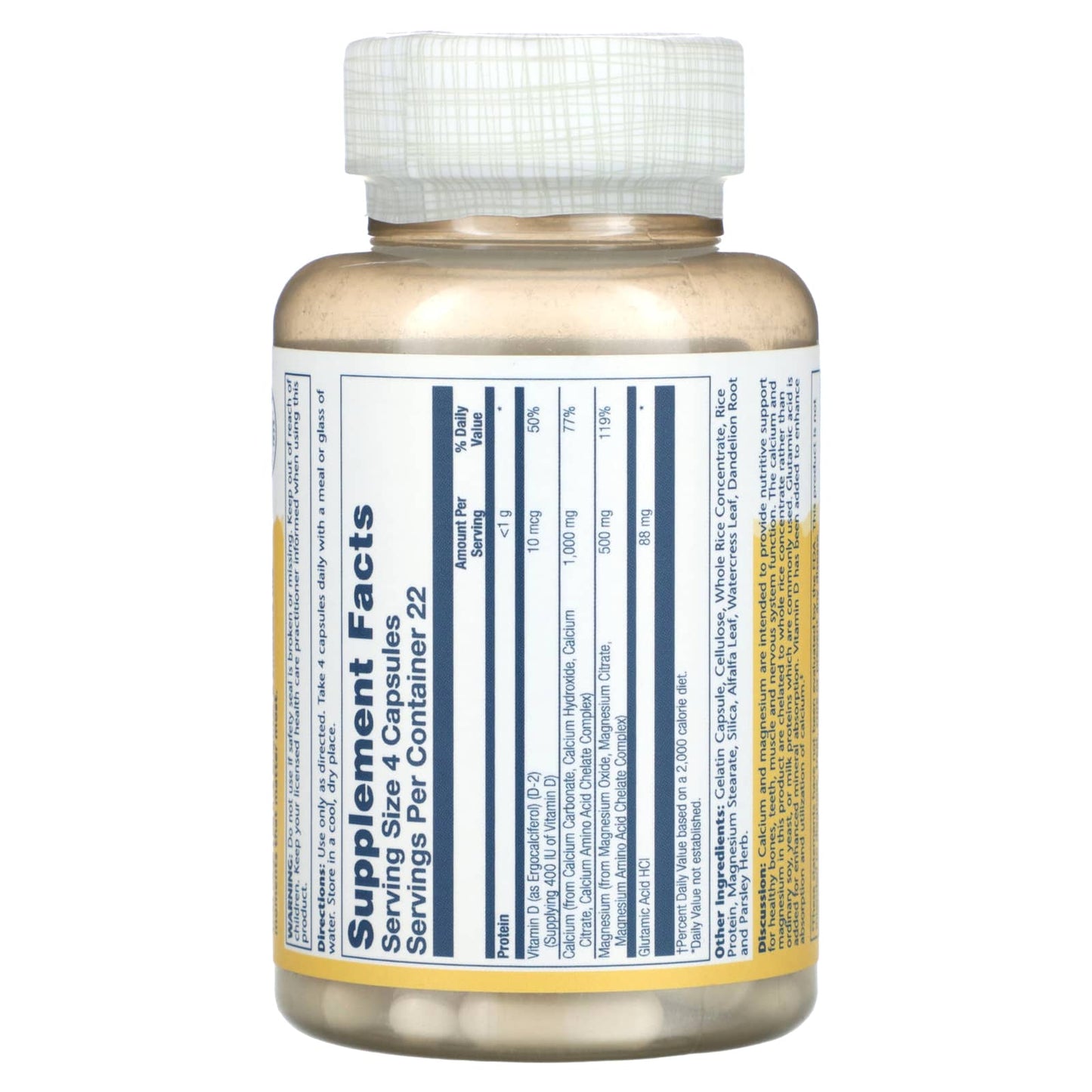 Solaray, Enhanced Absorption, Calcium Magnesium, 90 Capsules UPC 076280045345 | HiLife Vitamins