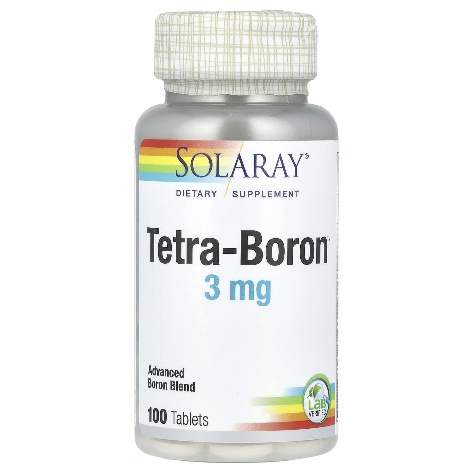 Solaray, Tetra-Boron, 3 mg, 100 Tablets UPC 076280045789 | HiLife Vitamins