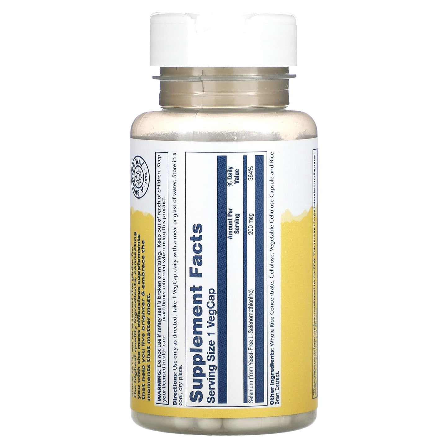 Solaray, Selenium Yeast Free 200 mcg, 90 VegCaps UPC 076280046786 | HiLife Vitamins
