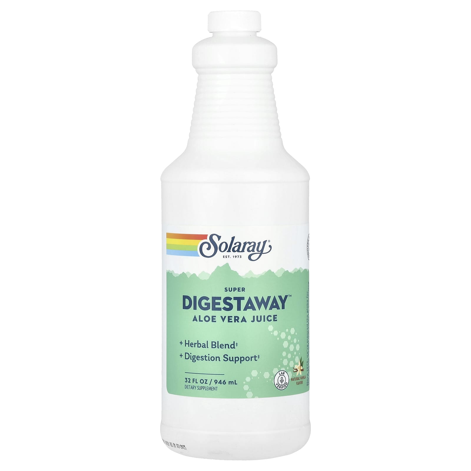 Solaray, Super Digestaway, Aloe Vera Juice, Vanilla, 32 Oz