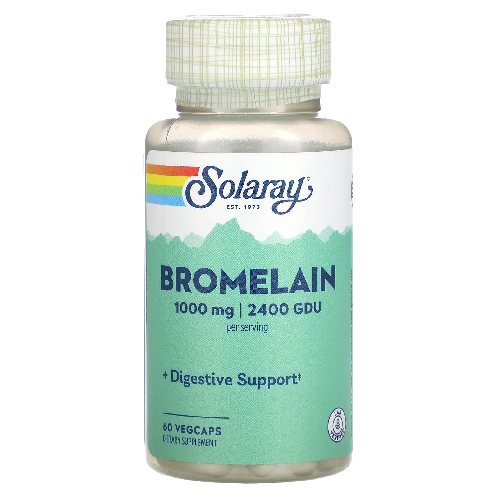 Solaray, Bromelain, 500 mg, 1,200 GDU, 60 VegCaps UPC 076280048438 | HiLife Vitamins
