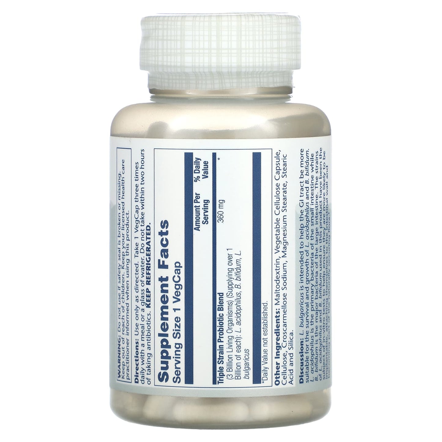Solaray, Freeze Dried Multidophilus Probiotic, 3 Billion CFU, 180 VegCaps UPC 076280048742 | HiLife Vitamins