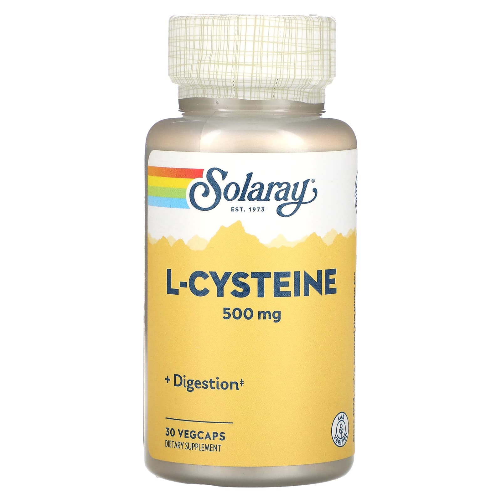 Solaray, L-Cysteine, 500 mg, 30 VegCaps UPC 076280049107 | HiLife Vitamins