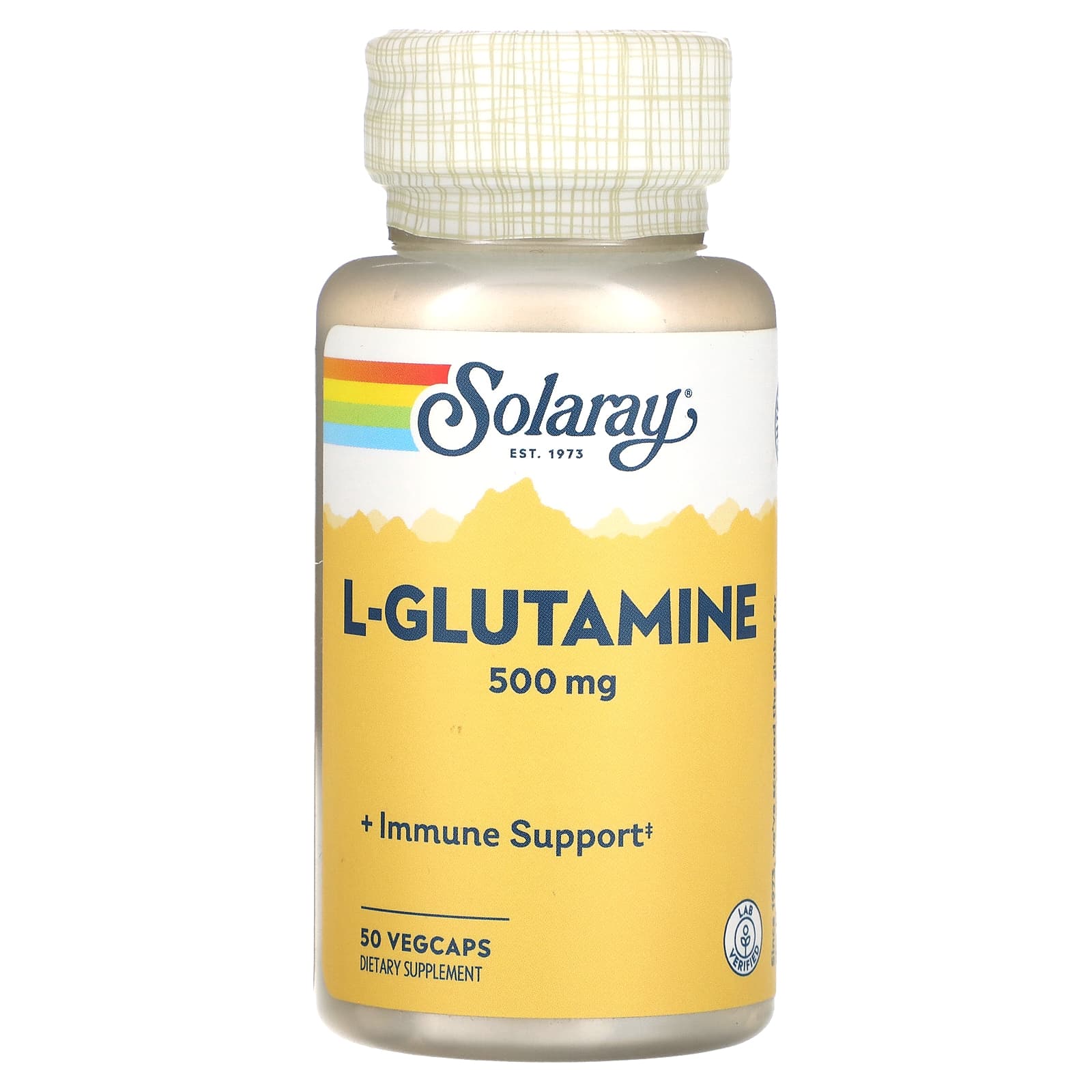 Solaray, L-Glutamine , 500 mg, 50 VegCaps UPC 076280049206 | HiLife Vitamins