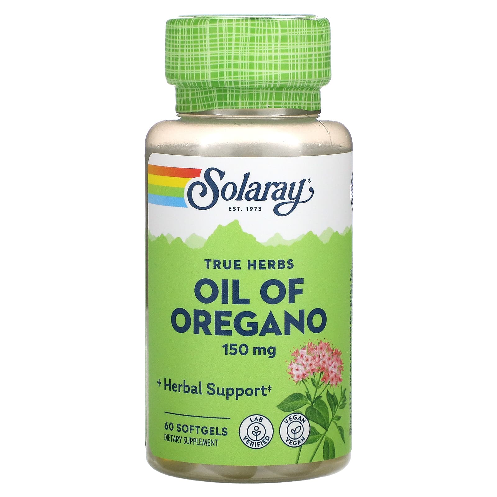Solaray, Oregano Oil 150 mg, 60 Softgels UPC 076280082524 | HiLife Vitamins