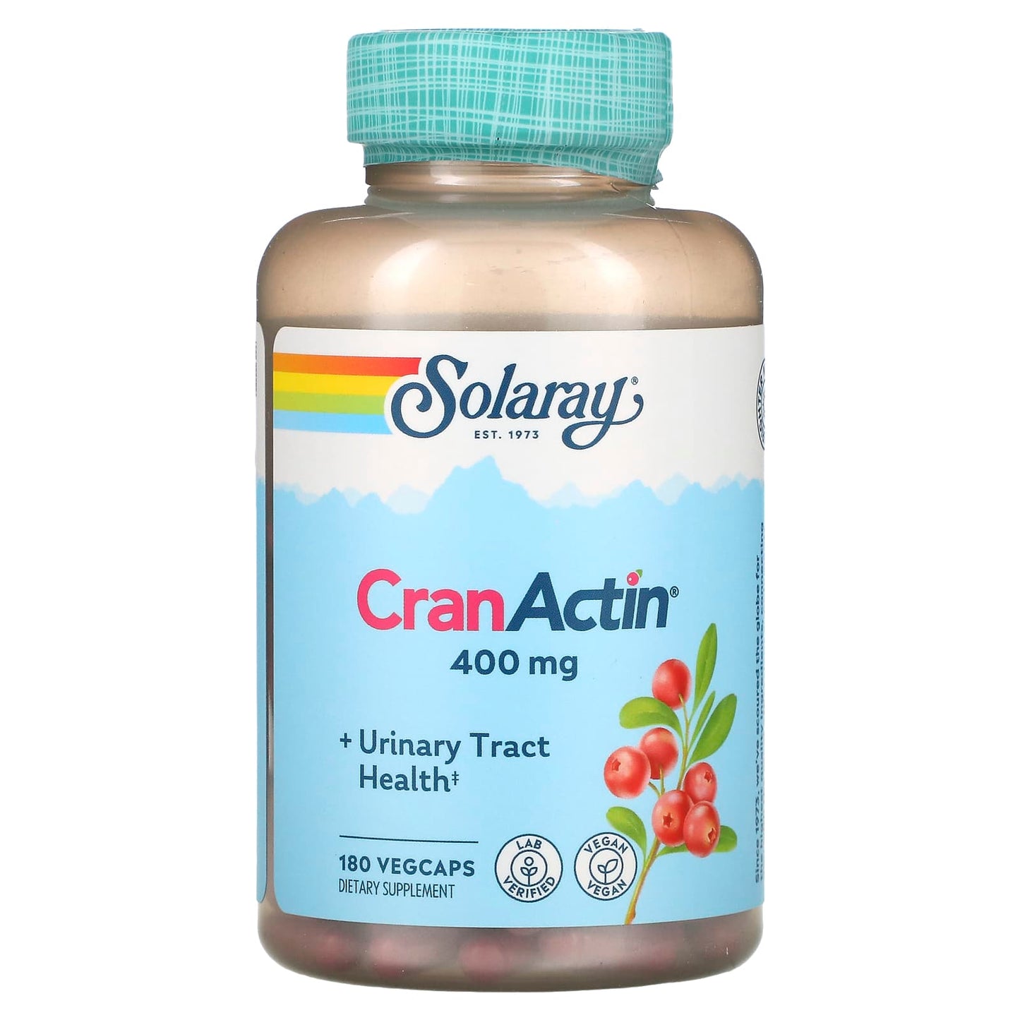 Solaray, CranActin, Urinary Tract Health, 180 VegCaps UPC 076280084221 | HiLife Vitamins