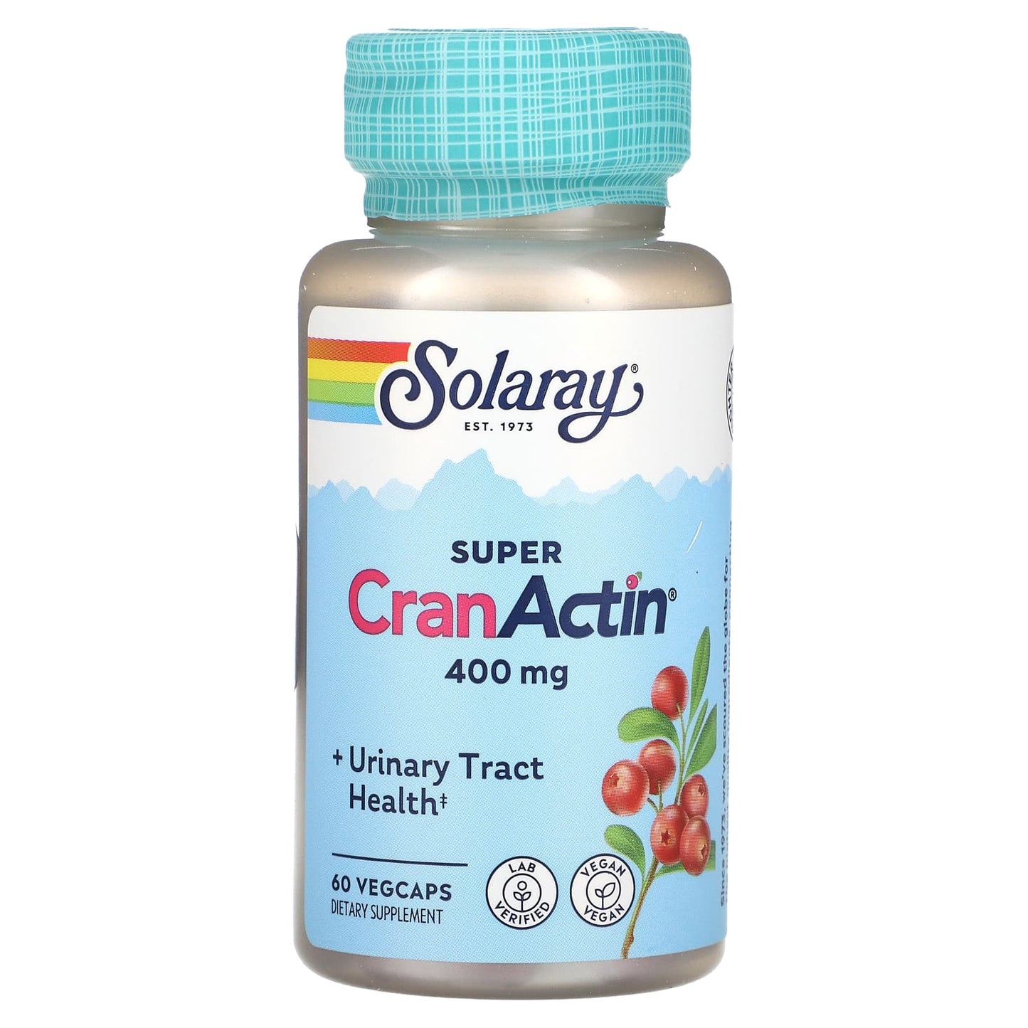 Solaray, Super CranActin with Herbal Support Blend, 400 mg, 60 VegCaps UPC 076280084238 | HiLife Vitamins