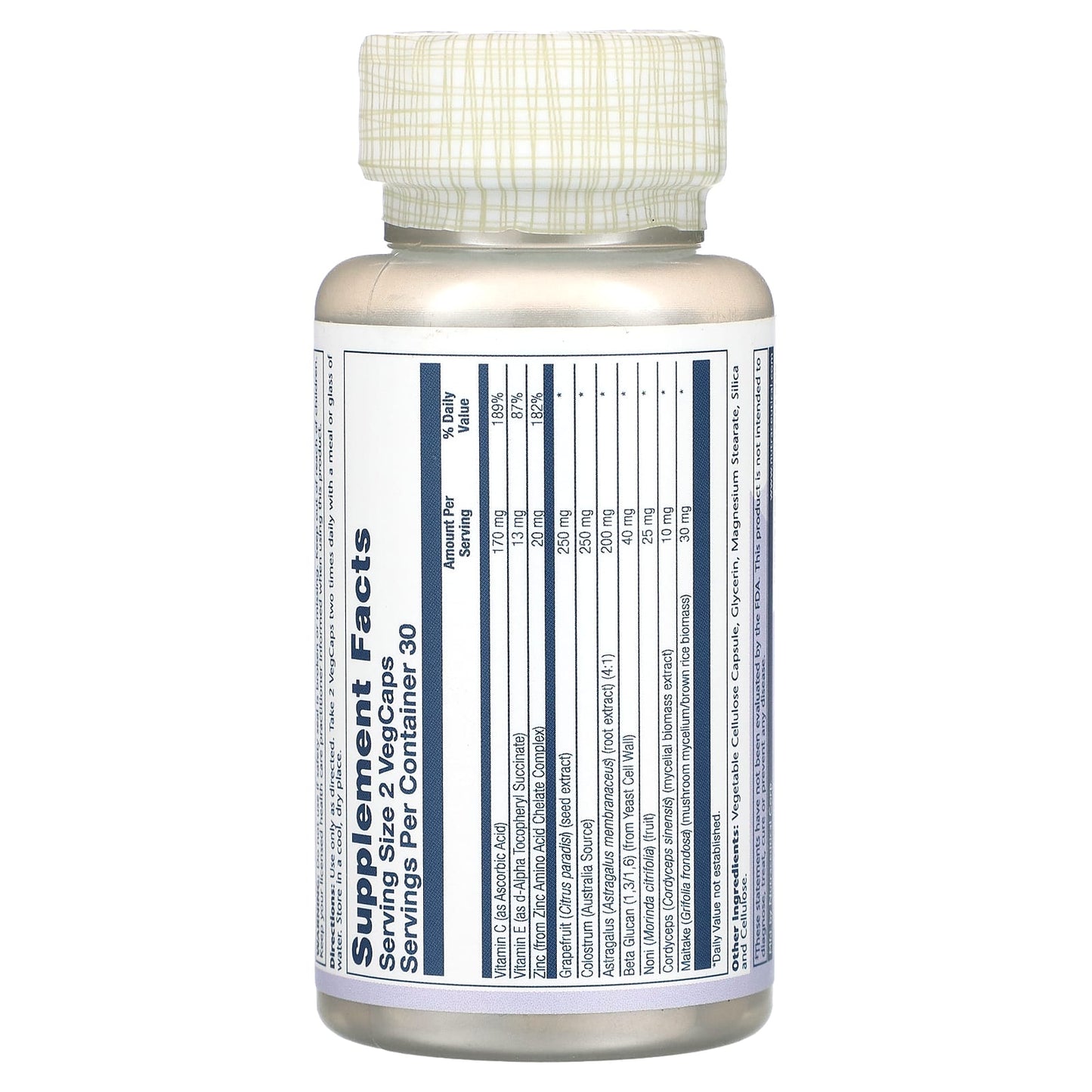 Solaray, Grapefruit Seed Extract, 60 Capsules UPC 076280085211 | HiLife Vitamins