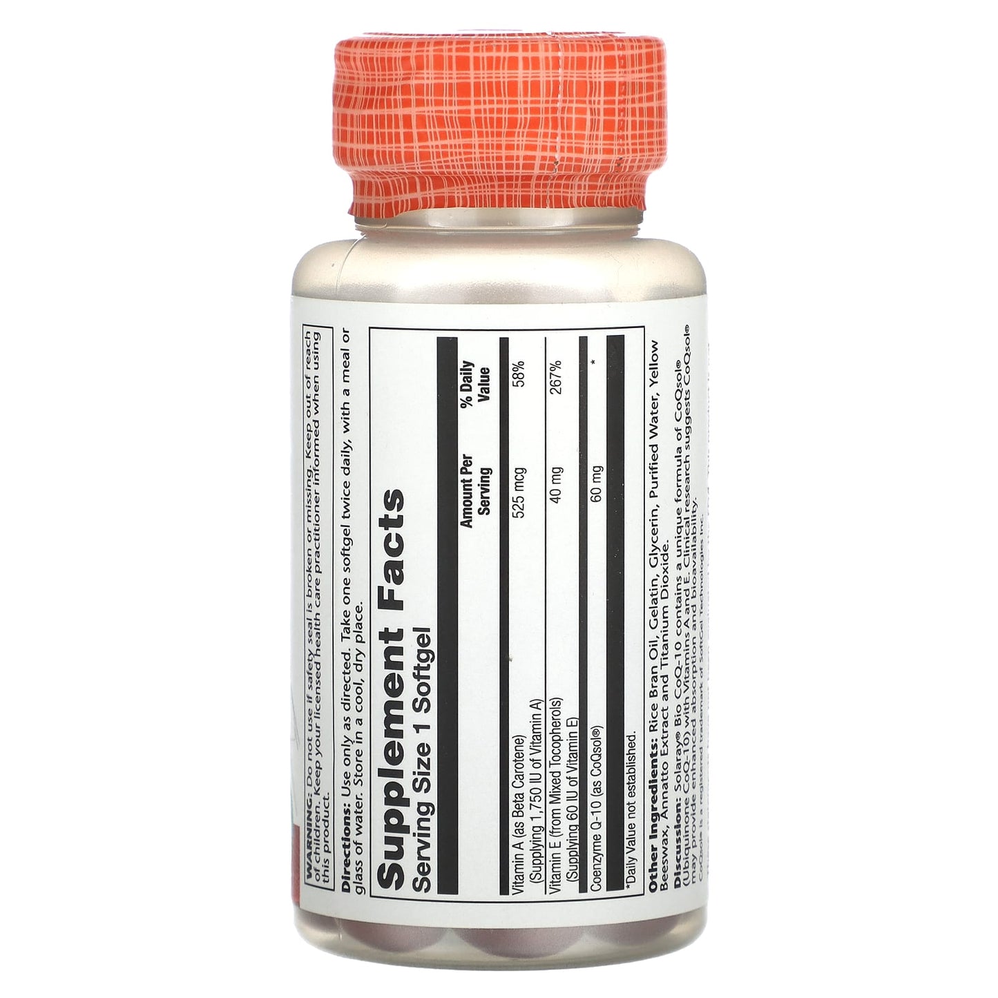 Solaray, Bio CoQ-10, 60 mg, 60 Softgels UPC 076280090079 | HiLife Vitamins