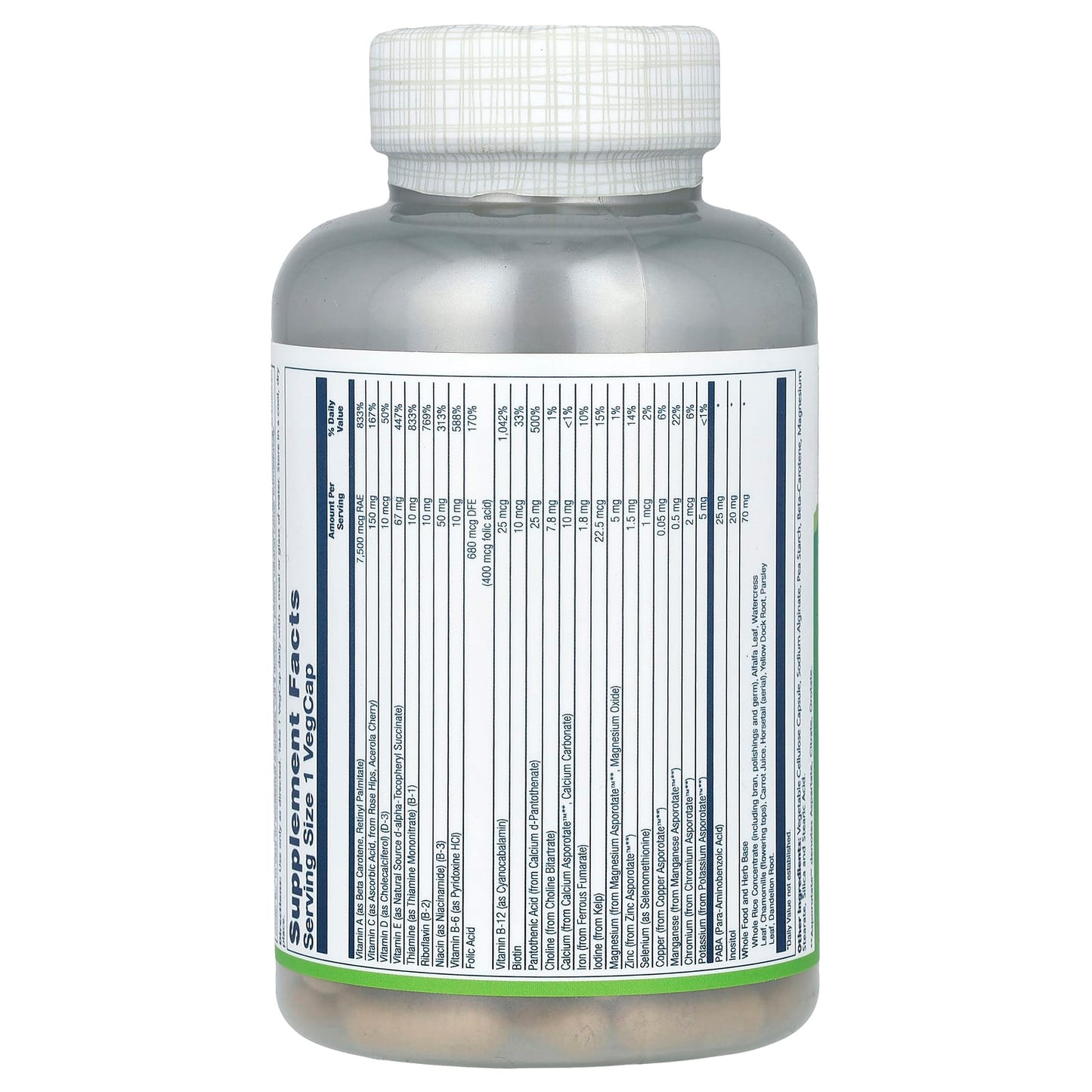 Solaray, Once Daily, High Energy Multivitamin, 120 VegCaps UPC 076280109016 | HiLife Vitamins