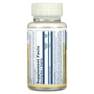 Solaray, Potassium Citrate , 99 mg, 60 VegCaps UPC 076280121094 | HiLife Vitamins